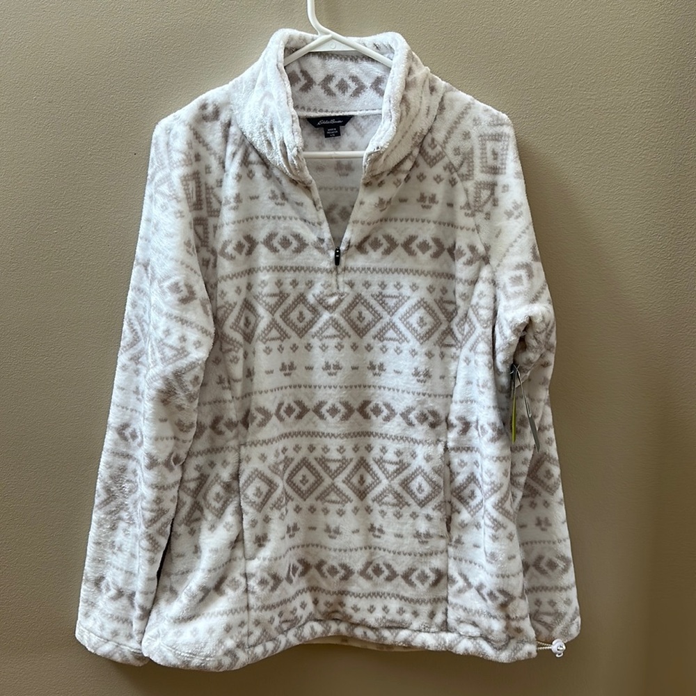 Eddy Bauer Nordic Fleece Quarter Zip Pullover NWT